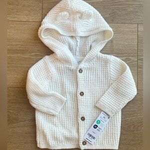 Carter's White Knit Cardigan with Buttons